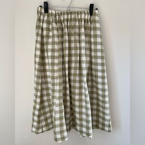 Not perfect linen laurel gingham linen skirt